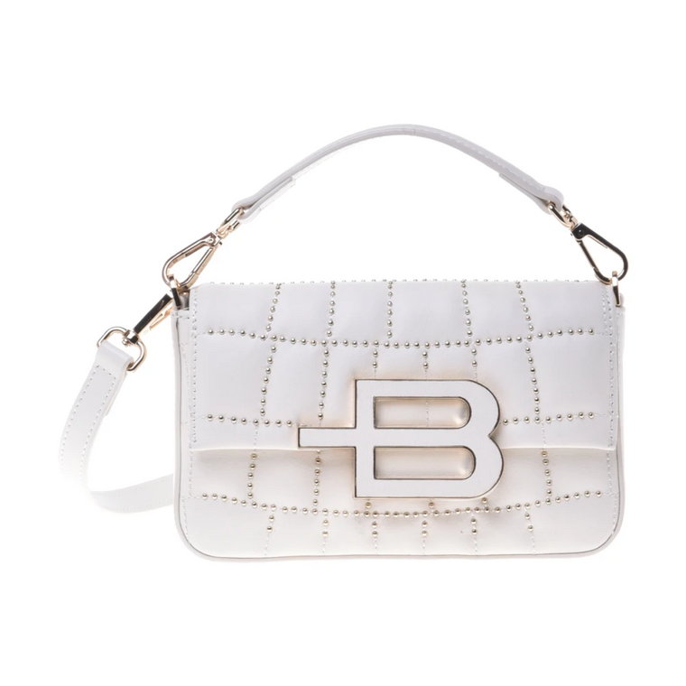 Crossbody bag in white calfskin Baldinini