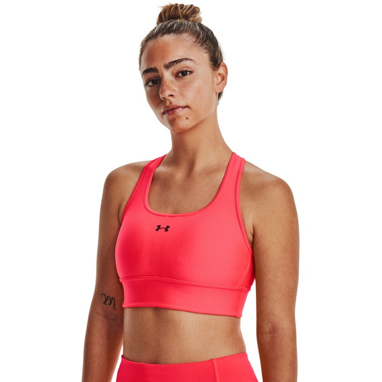 Biustonosz treningowy Under Armour Crossback Longline - łososiowy