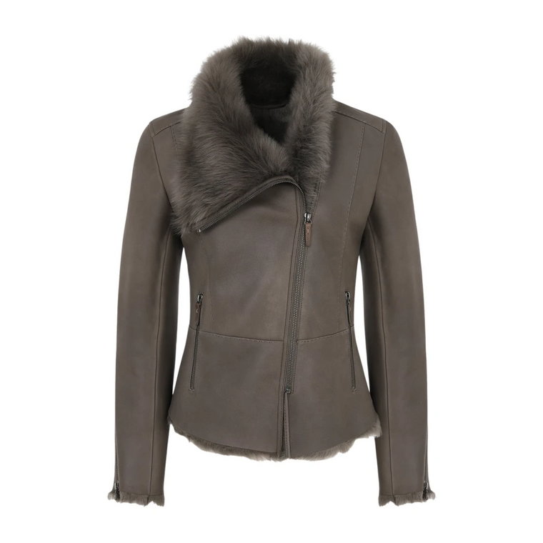 Gwen - Grey Stone Shearling Jacket Vespucci by VSP