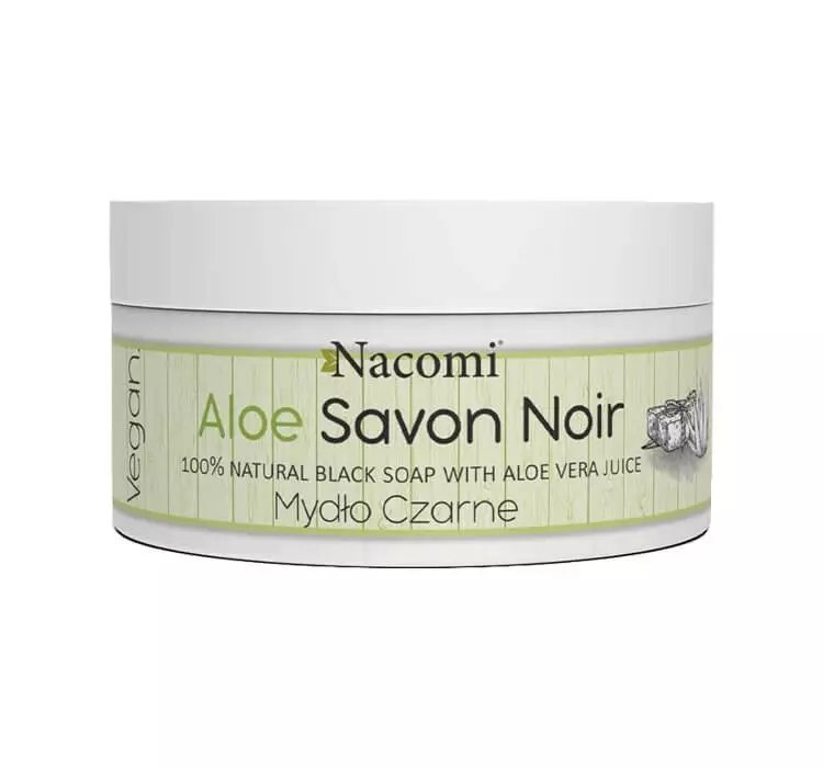 NACOMI MYDŁO CZARNE SAVON NOIR ALOE 100% NATURALNE 125G