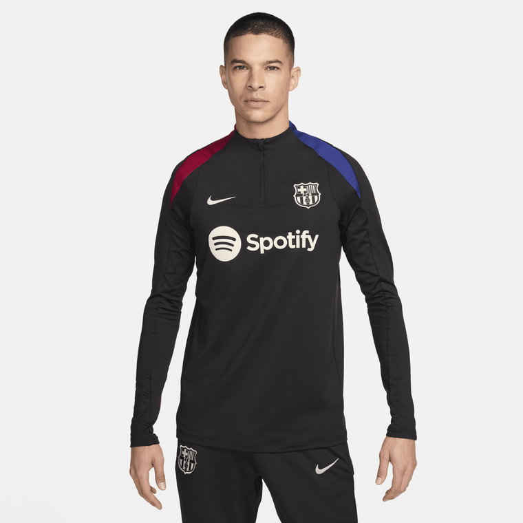 Męska treningowa koszulka piłkarska FC Barcelona Strike Nike Dri-FIT - Czerń