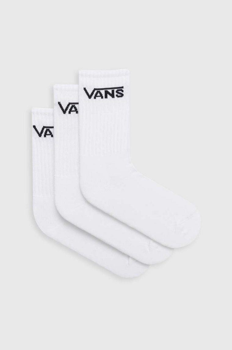 Vans skarpetki dziecięce CLASSIC VANS CREW SOCK 3-pack kolor biały