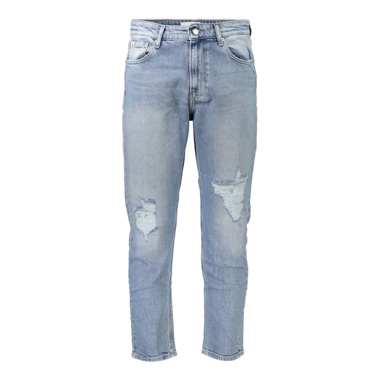 Jasnoniebieskie jeansy i spodnie z bawełny Calvin Klein