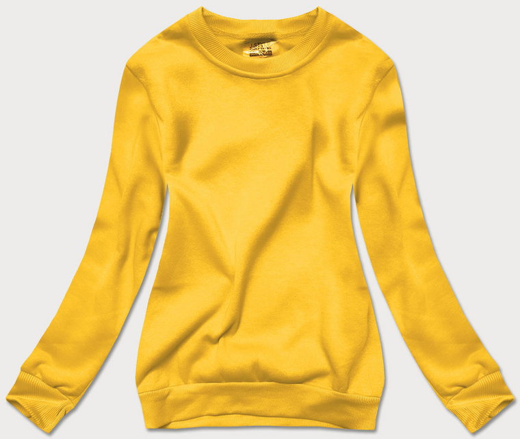 Bluza dresowa damska ze ściągaczami jasnożółta (W01-28)