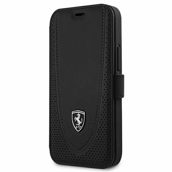 Ferrari FEOGOFLBKP12SBK iPhone 12 mini 5,4" czarny/black book Off Track Perforated