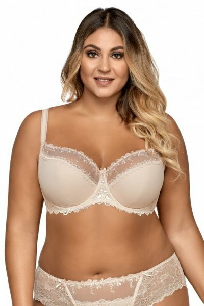 Ava 1030 Novato beżowy biustonosz półusztywniany plus size