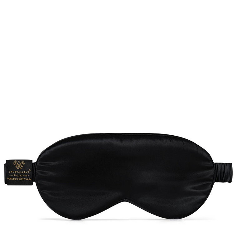 Crystallove Men Silk Eye Mask Black