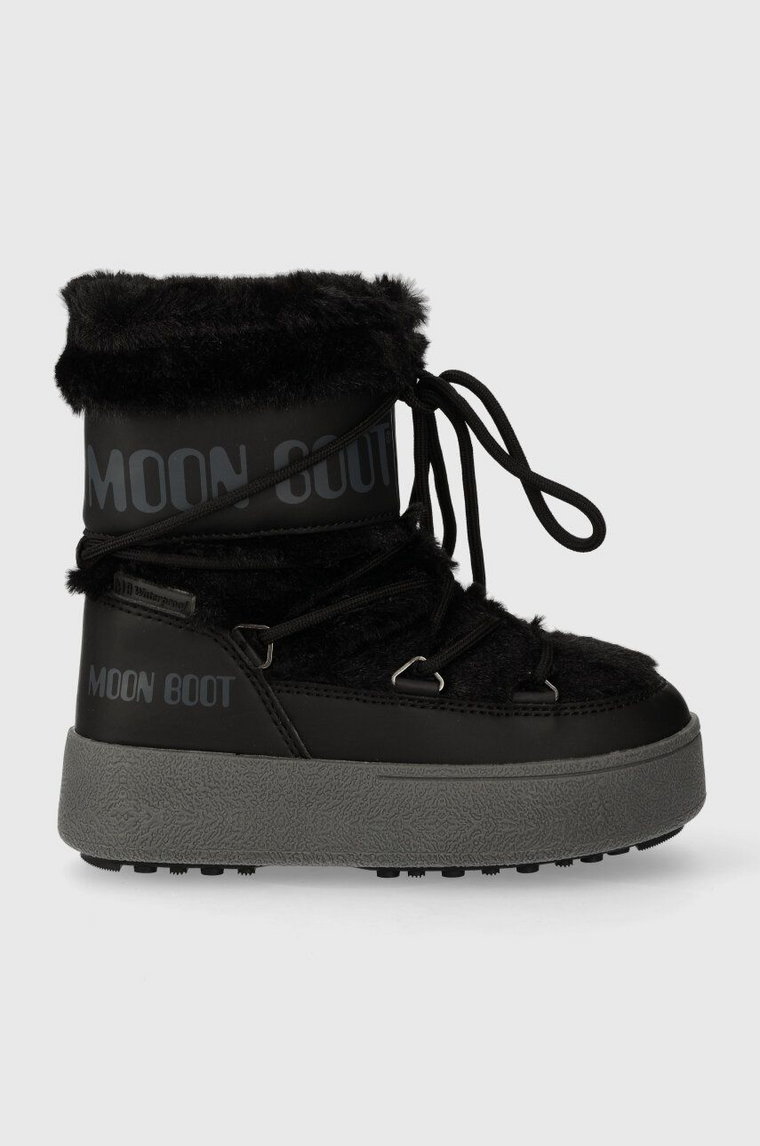 Moon Boot śniegowce dziecięce 34300900 MB JTRACK FAUX FUR WP kolor czarny