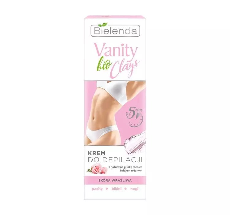 BIELENDA VANITY BIO CLAYS KREM DO DEPILACJI SKÓRA WRAŻLIWA 100ML