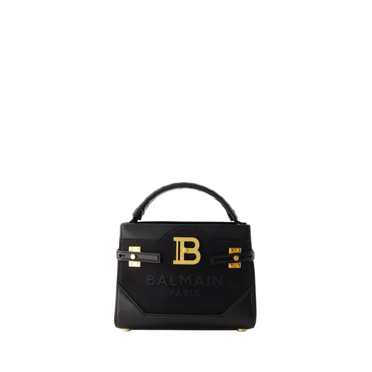 Bbuzz 22 Top Handle Crossbody, Noir Black Balmain