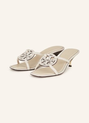 Tory Burch Mules Miller Z Ozdobnymi Kamykami silber