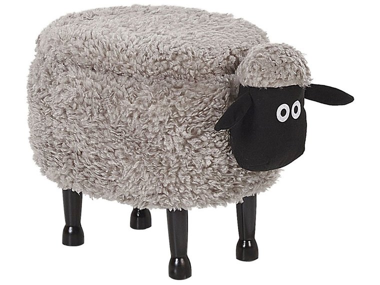 Pufa zwierzak ze schowkiem szara SHEEP