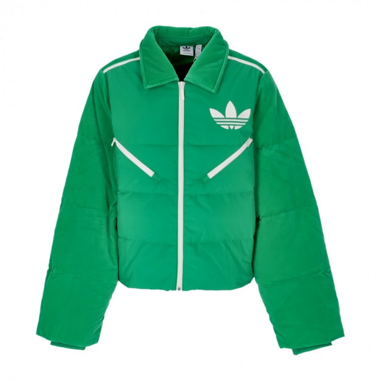Kurtka Velvet Puffer Zielona Adidas