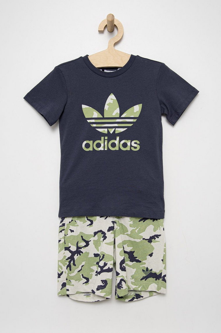 adidas Originals komplet bawełniany dziecięcy HE6928 kolor granatowy