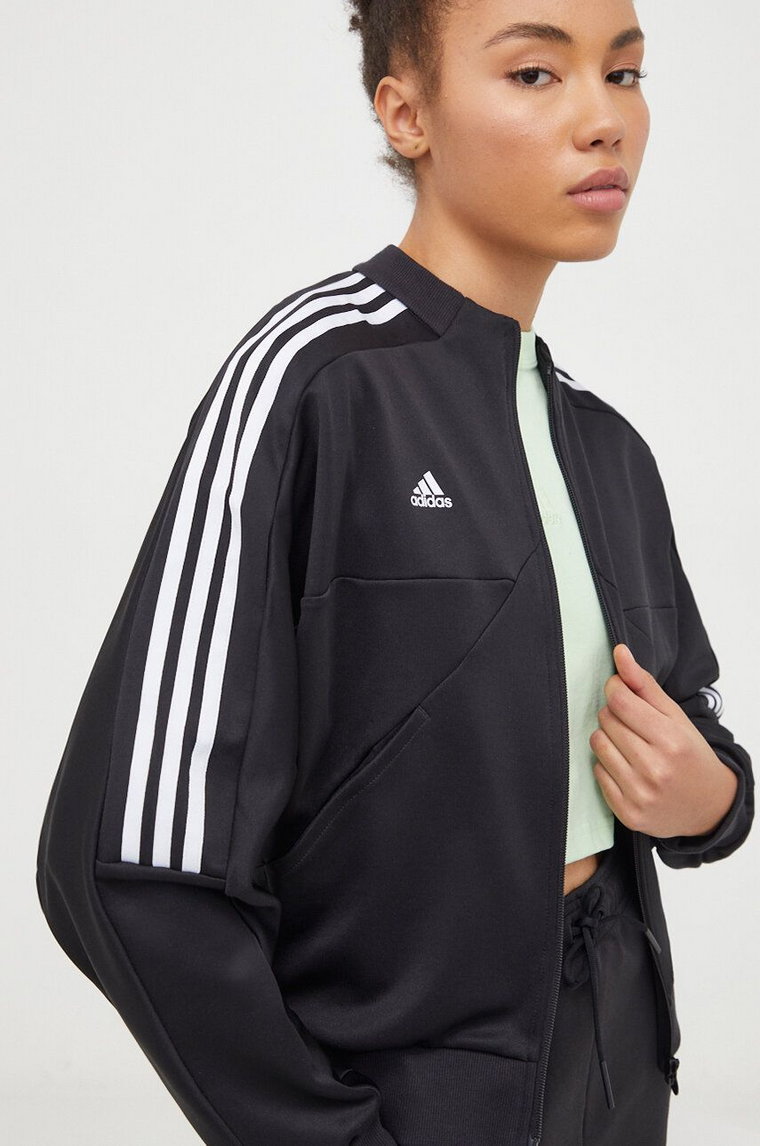 adidas bluza Tiro damska kolor czarny z aplikacją  IS4345