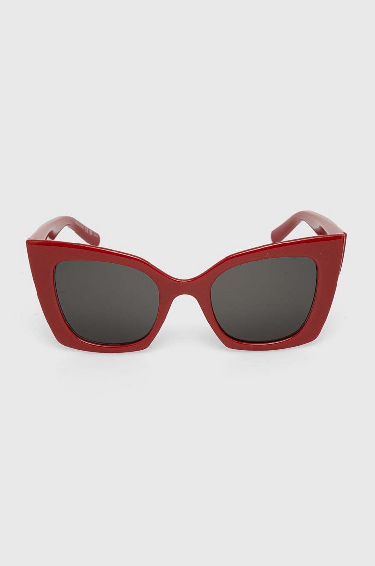 Saint Laurent okulary przeciwsłoneczne damskie kolor czerwony