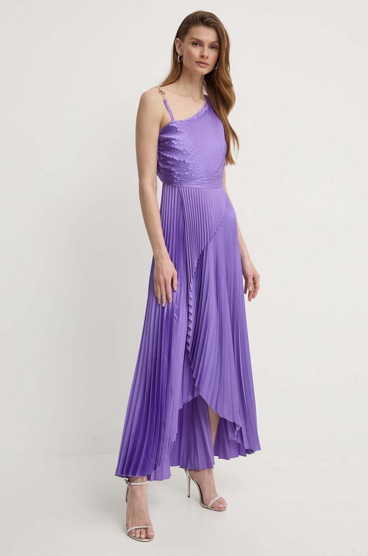 Liu Jo sukienka kolor fioletowy maxi rozkloszowana