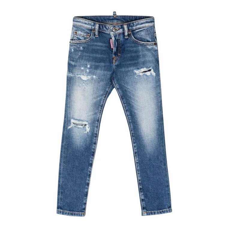 Dziecięce Skater Jeans Niebieski Średni Pranie Dsquared2