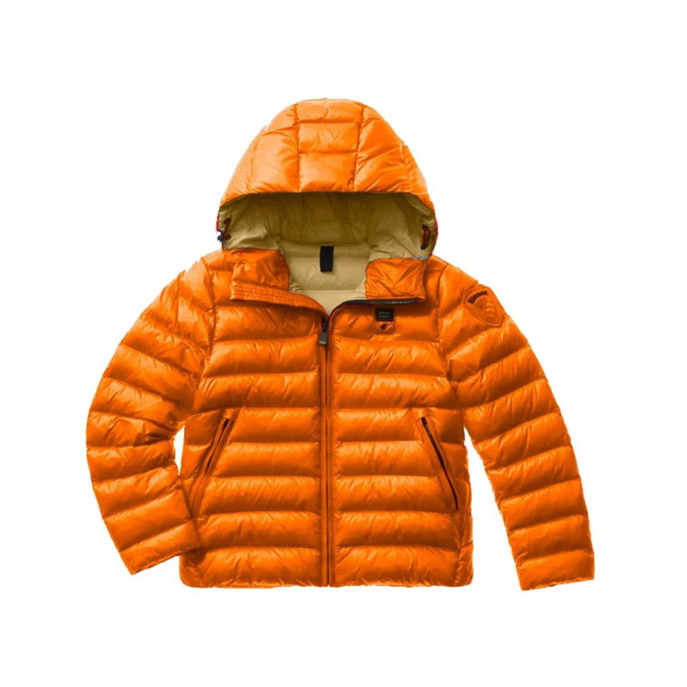 Puchowa kurtka dla chłopców w kolorze pomarańczowym Blauer