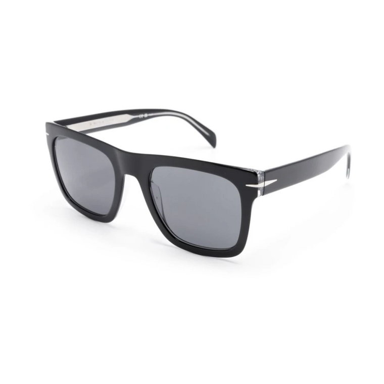 Czarne okulary przeciwsłoneczne z oryginalnym etui Eyewear by David Beckham