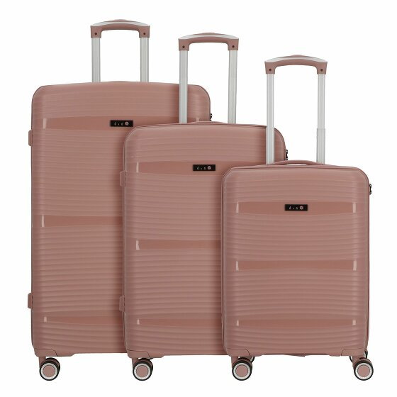 d&n Travel Line 4200 zestaw walizek na 4 kółkach 3 szt. taupe