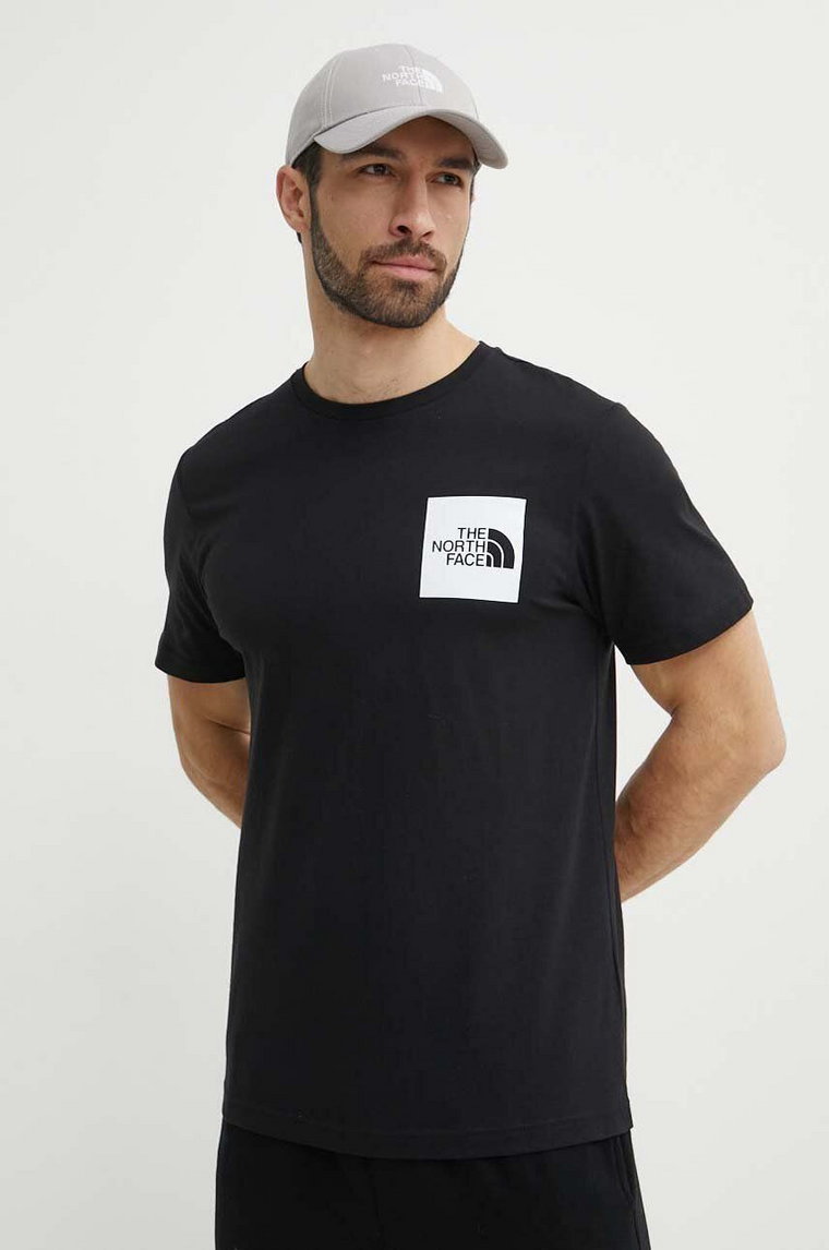 The North Face t-shirt bawełniany M S/S Fine Tee męski kolor czarny z nadrukiem NF0A87NDJK31
