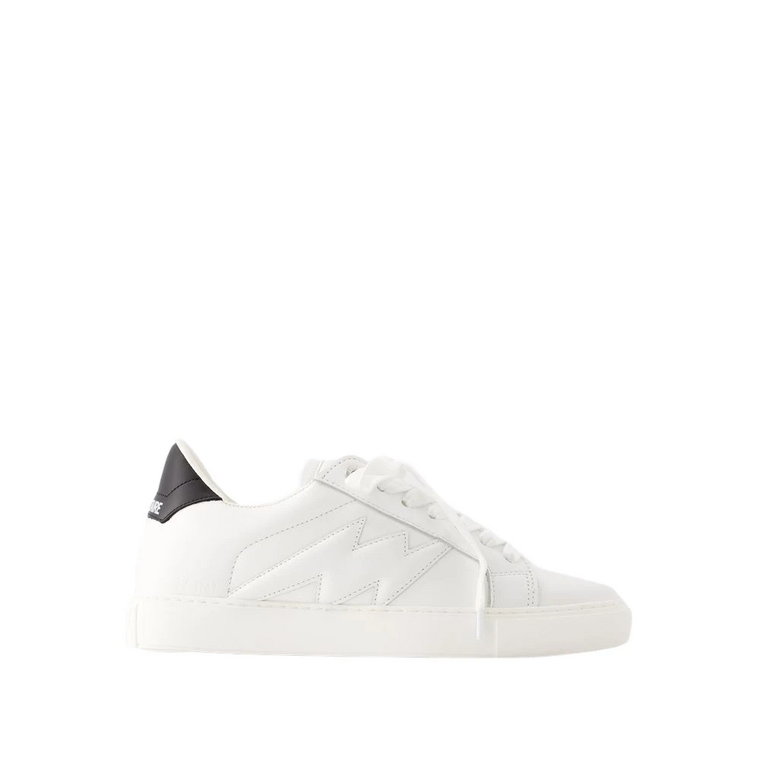 Białe Skórzane Flash Sneakers Zadig & Voltaire