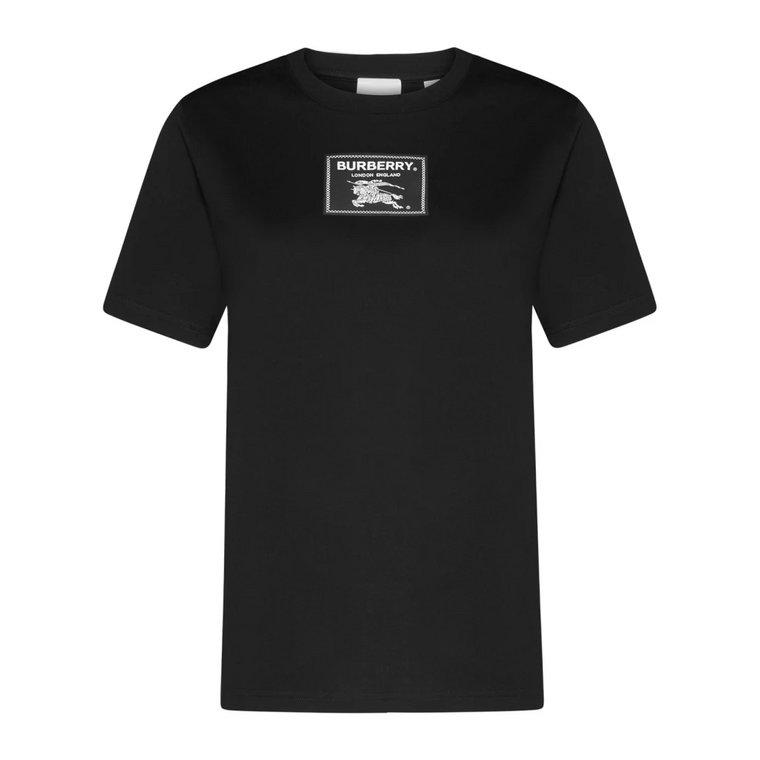 Klasyczny Nero Bawełniany T-Shirt Burberry