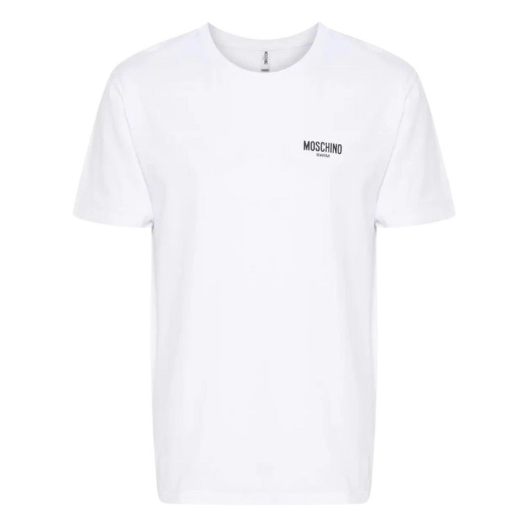 Białe T-shirty i Pola z Logo Moschino