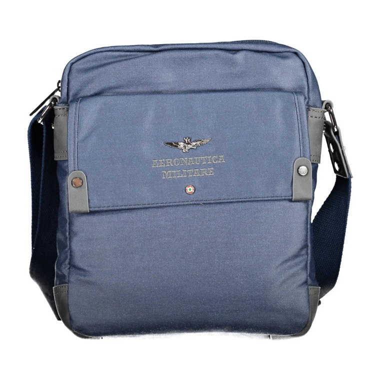 Blue Cotton Shoulder Bag Aeronautica Militare