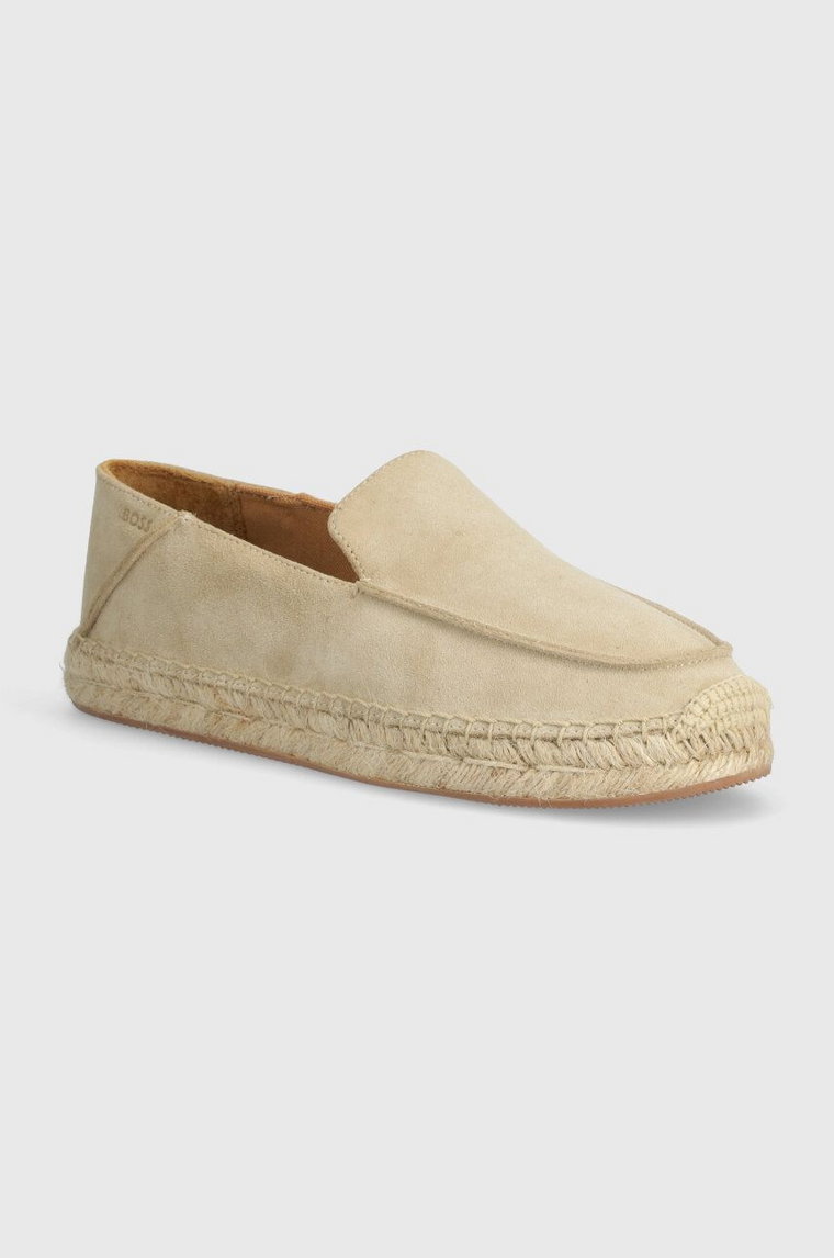 BOSS espadryle zamszowe Madeira kolor beżowy 50516853