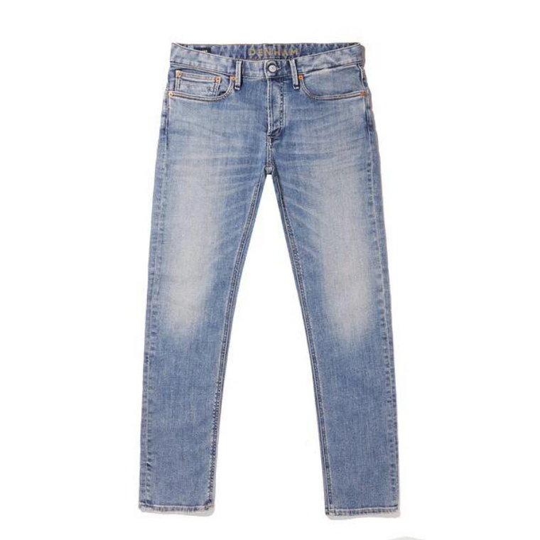 Niebieskie Spodnie Slim Fit z Autentycznym Wyglądem Denham