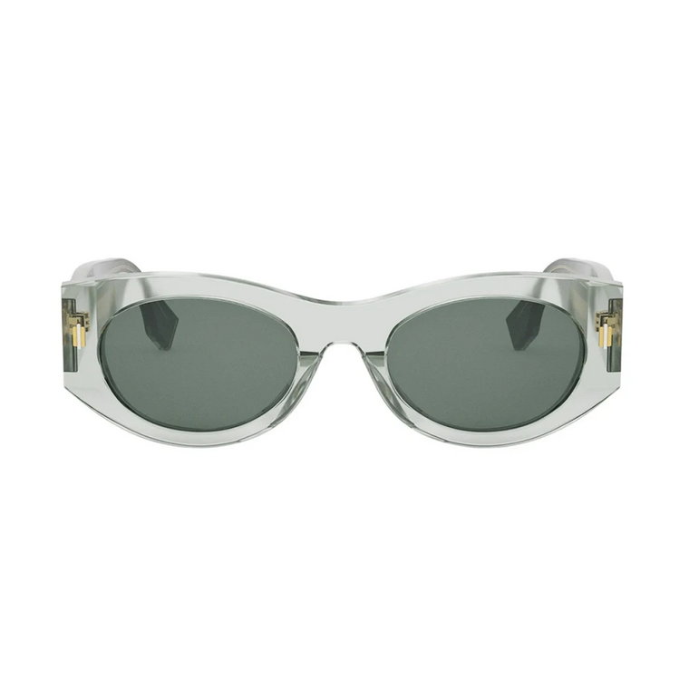 Owalne Zielone Przezroczyste Okulary przeciwsłoneczne Fe40125I 95N Fendi