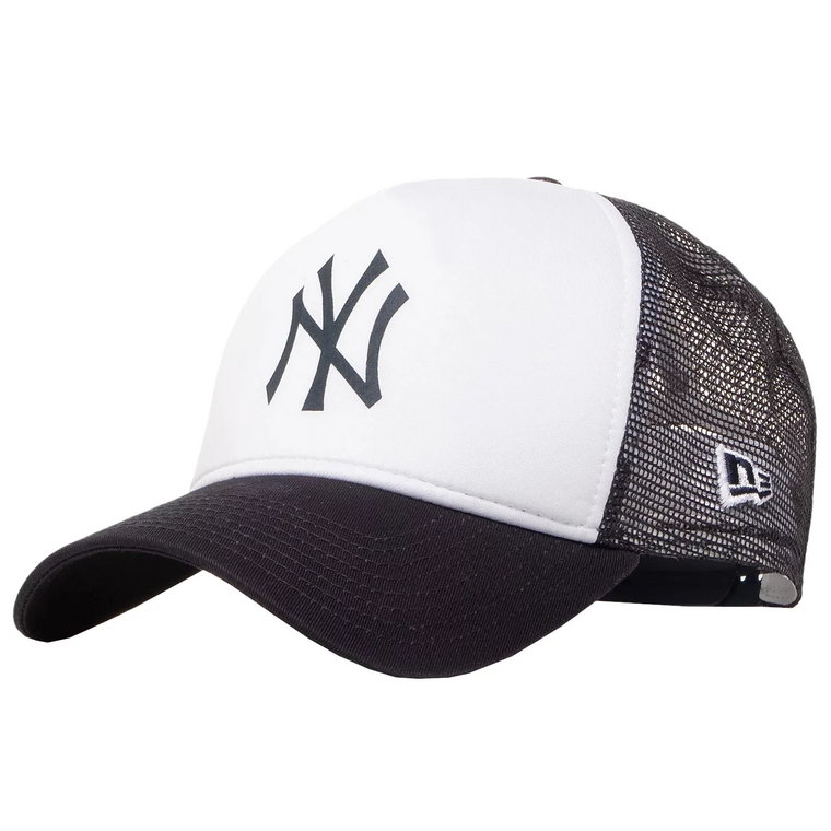 New Era Team Block New York Yankees MLB Trucker Cap 12380796, Męskie, Białe, czapki z daszkiem, bawełna, rozmiar: OSFM