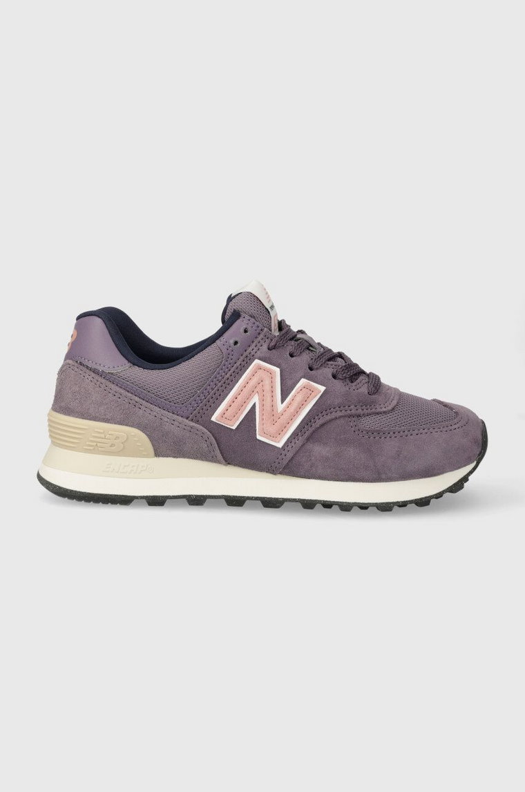 New Balance sneakersy zamszowe 574 kolor fioletowy