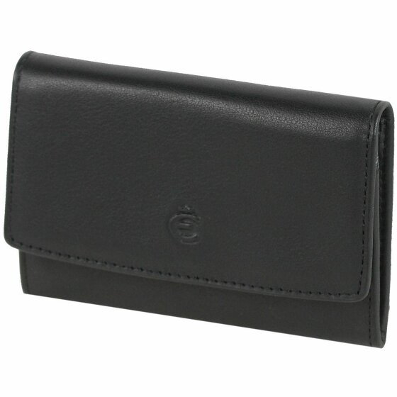 Esquire Logo Wallet I Leather 9,5 cm schwarz