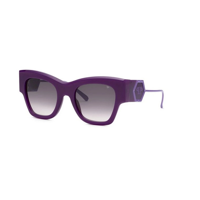 Opal Violet Okulary przeciwsłoneczne z Smoke Gradient Soczewkami Philipp Plein