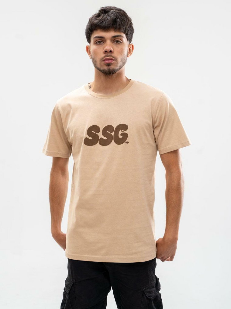 Koszulka Z Krótkim Rękawem Męska Beżowa SSG Puff