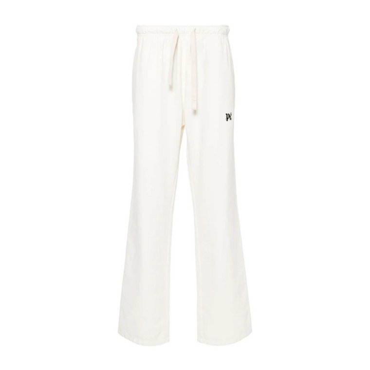 Białe Spodnie z Obcasem 3,5 cm Palm Angels