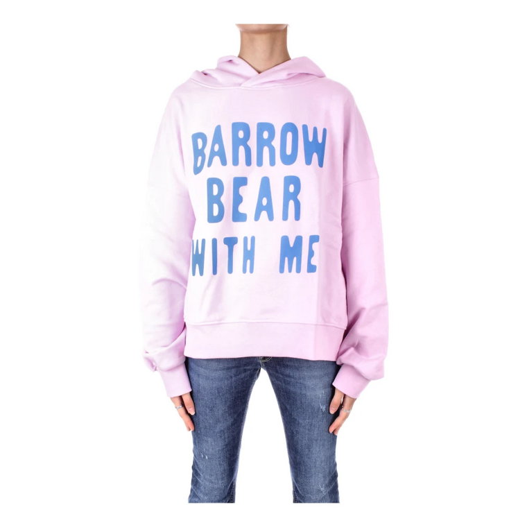 Różowe Swetry z Logo Barrow Barrow