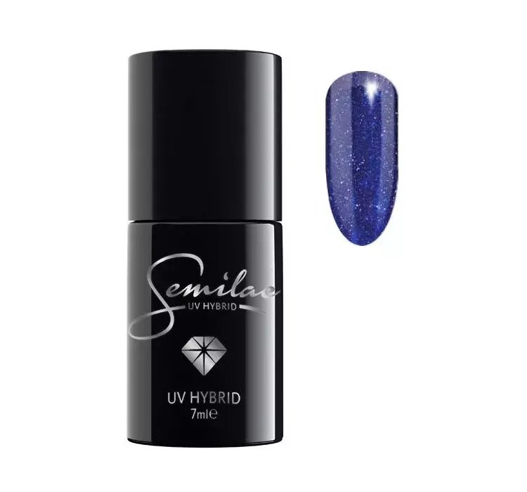 SEMILAC LAKIER HYBRYDOWY UV GLITTER INDIGO 087