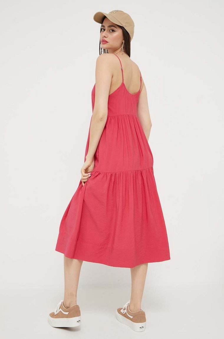 Abercrombie & Fitch sukienka kolor różowy mini rozkloszowana