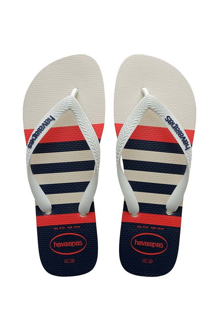 Havaianas japonki TOP damskie kolor beżowy na płaskim obcasie 4137126.6349