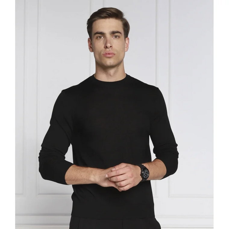 Emporio Armani Wełniany sweter | Slim Fit