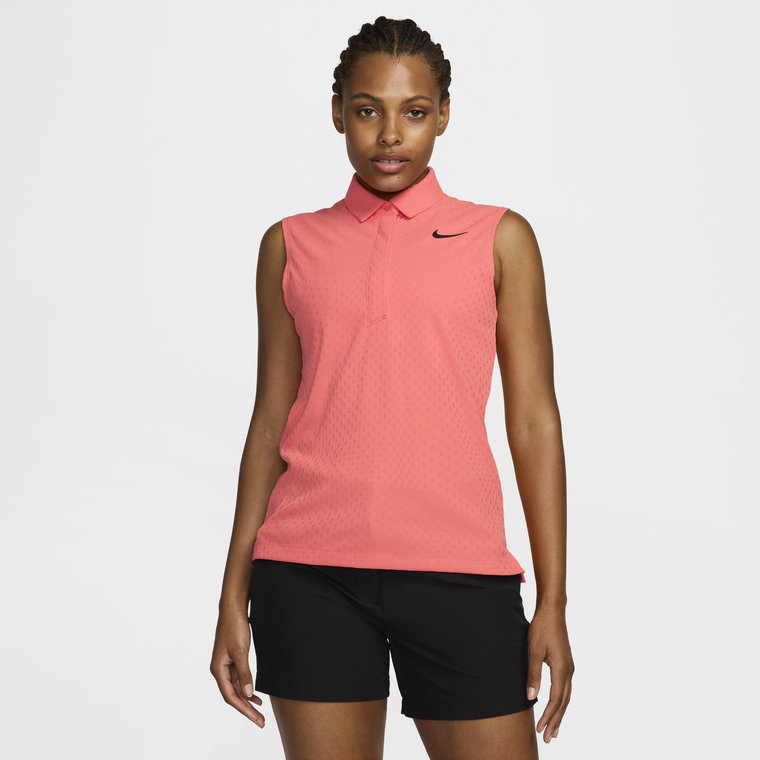Damska koszulka polo bez rękawów do golfa Dri-FIT ADV Nike Tour - Różowy