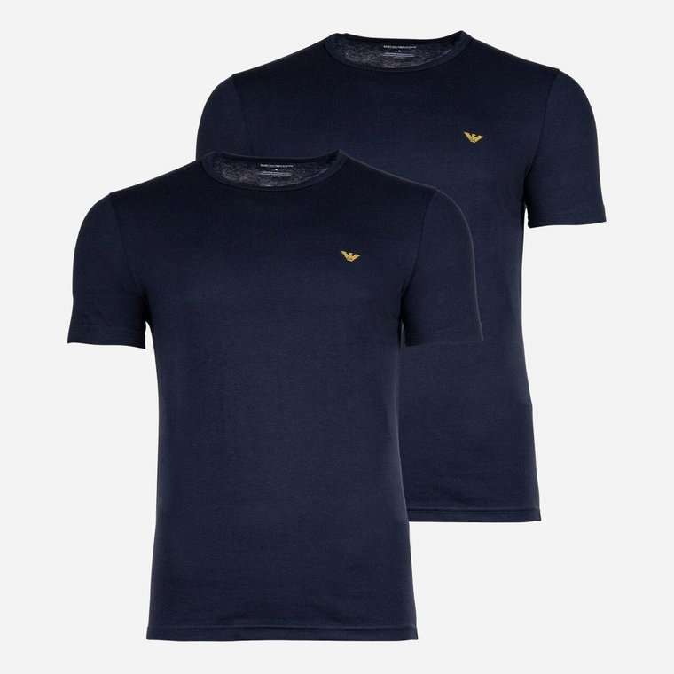Zestaw koszulek męskich bawełnianych Emporio Armani 3F722111267-06236 XL 2 szt Niebieski (8057767245559). T-shirty męskie