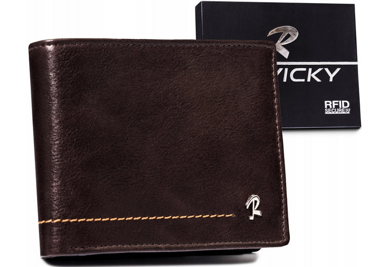 Skórzany męski portfel Rovicky N992-CMC
