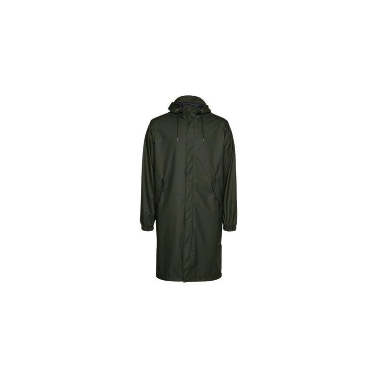 Khaki Fishtail Parka z Kapturem Rains