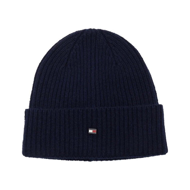 Tommy Hilfiger Kaszmirowa czapka PLAQUE BEANIE