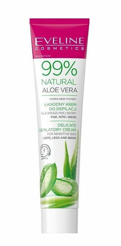 Eveline 99% Natural Aloe Vera - Krem do depilacji rąk, nóg i bikini 125ml